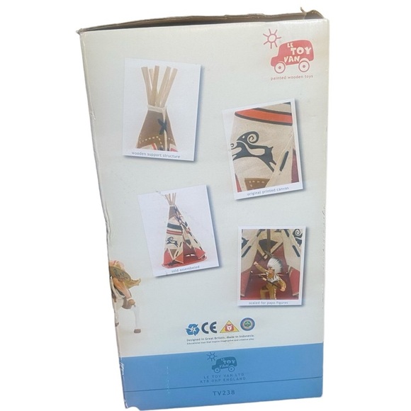 Le Toy Van/Papo Cherokee Teepee TV238 No Figures Included - Picture 9 of 10